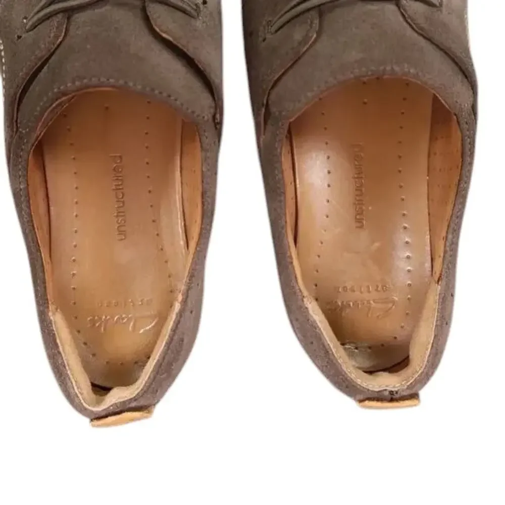 Clarks Shoes Womens 9 Slip On Casual Oxford Leather Comfort Unstructured Artisan